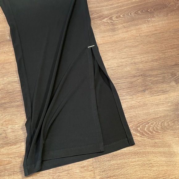 Susan Graver Stretchy Pants Split Leg Detail Size 1X Gold Black Comfortable - Picture 6 of 8